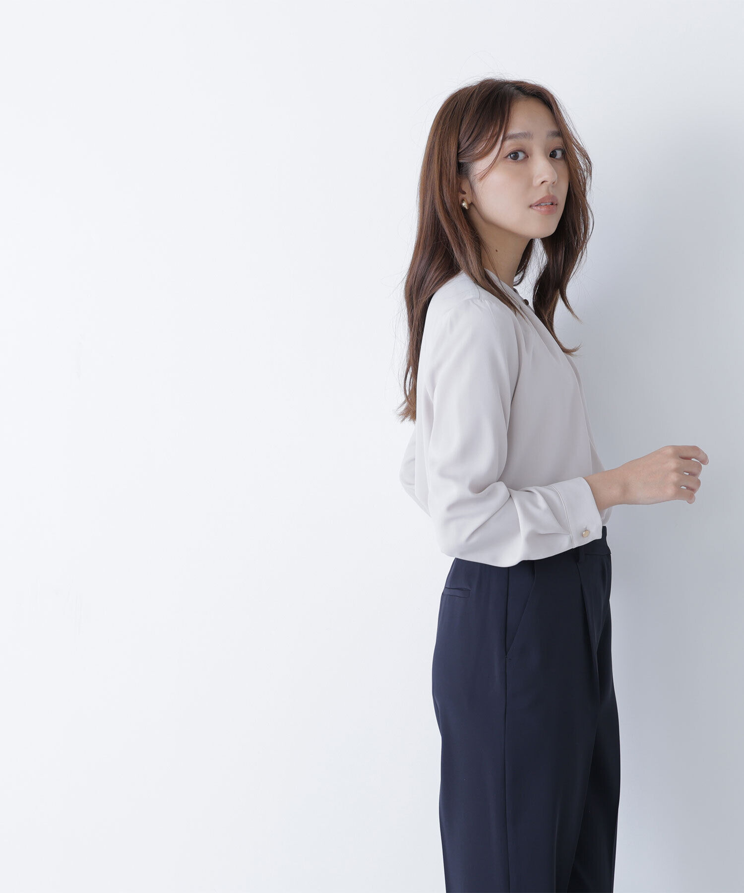  「フロントタックブラウス」|シャツ・ブラウス|