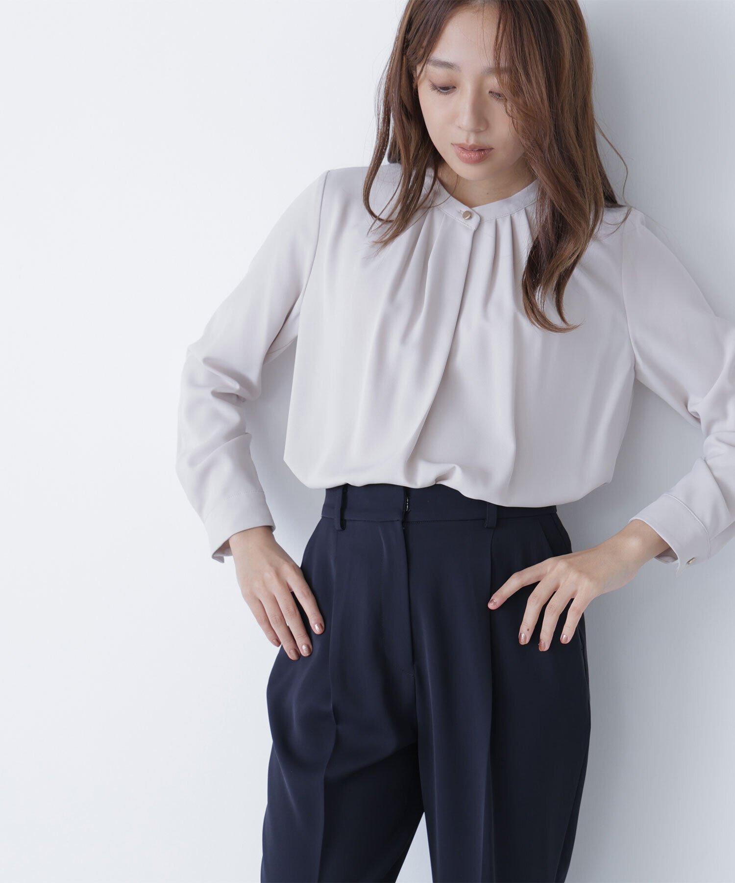  「フロントタックブラウス」|シャツ・ブラウス|