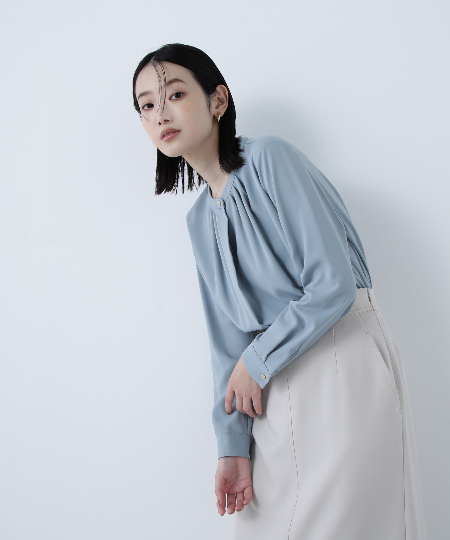  「フロントタックブラウス」|シャツ・ブラウス|ダスティミン