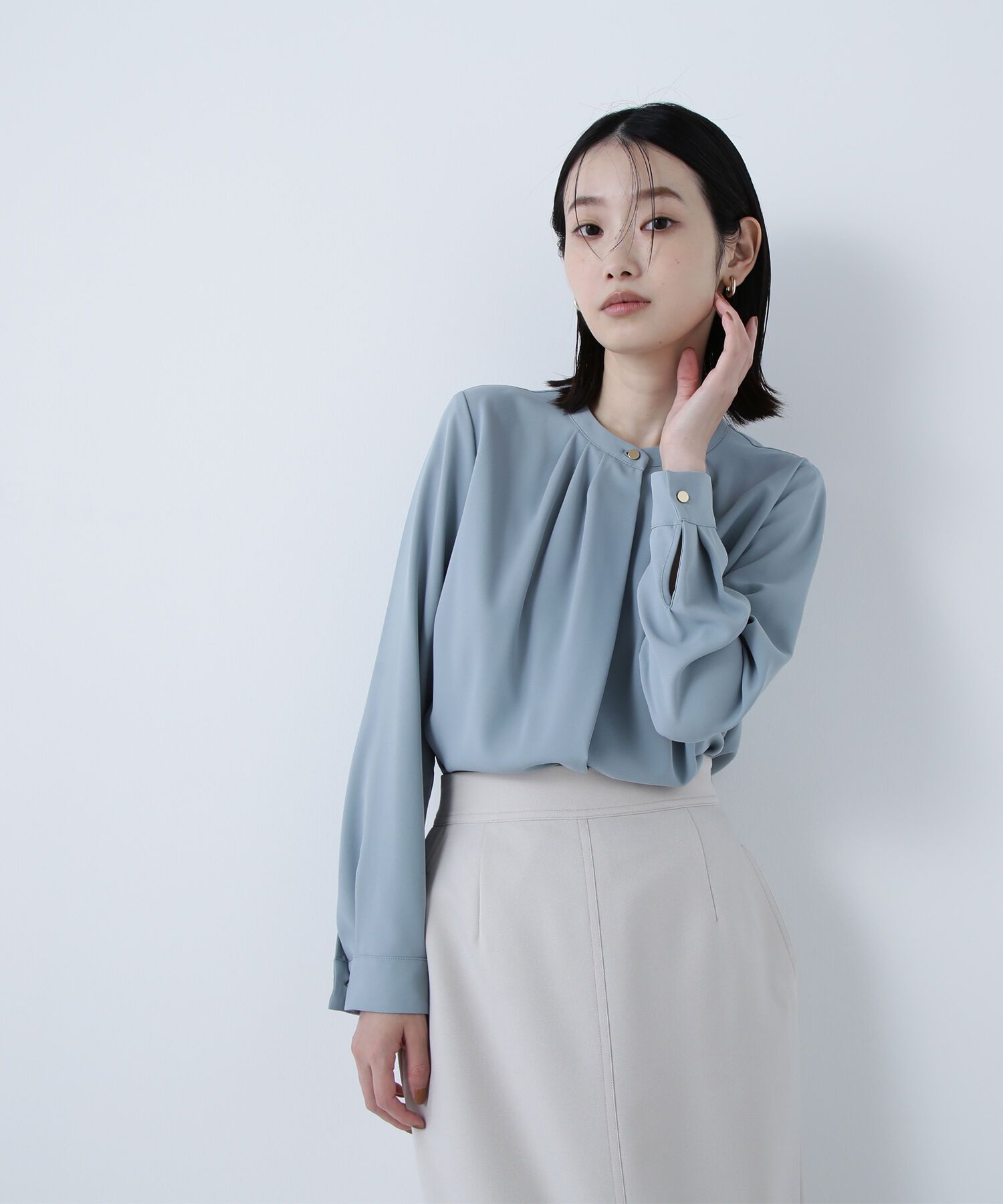  「フロントタックブラウス」|シャツ・ブラウス|