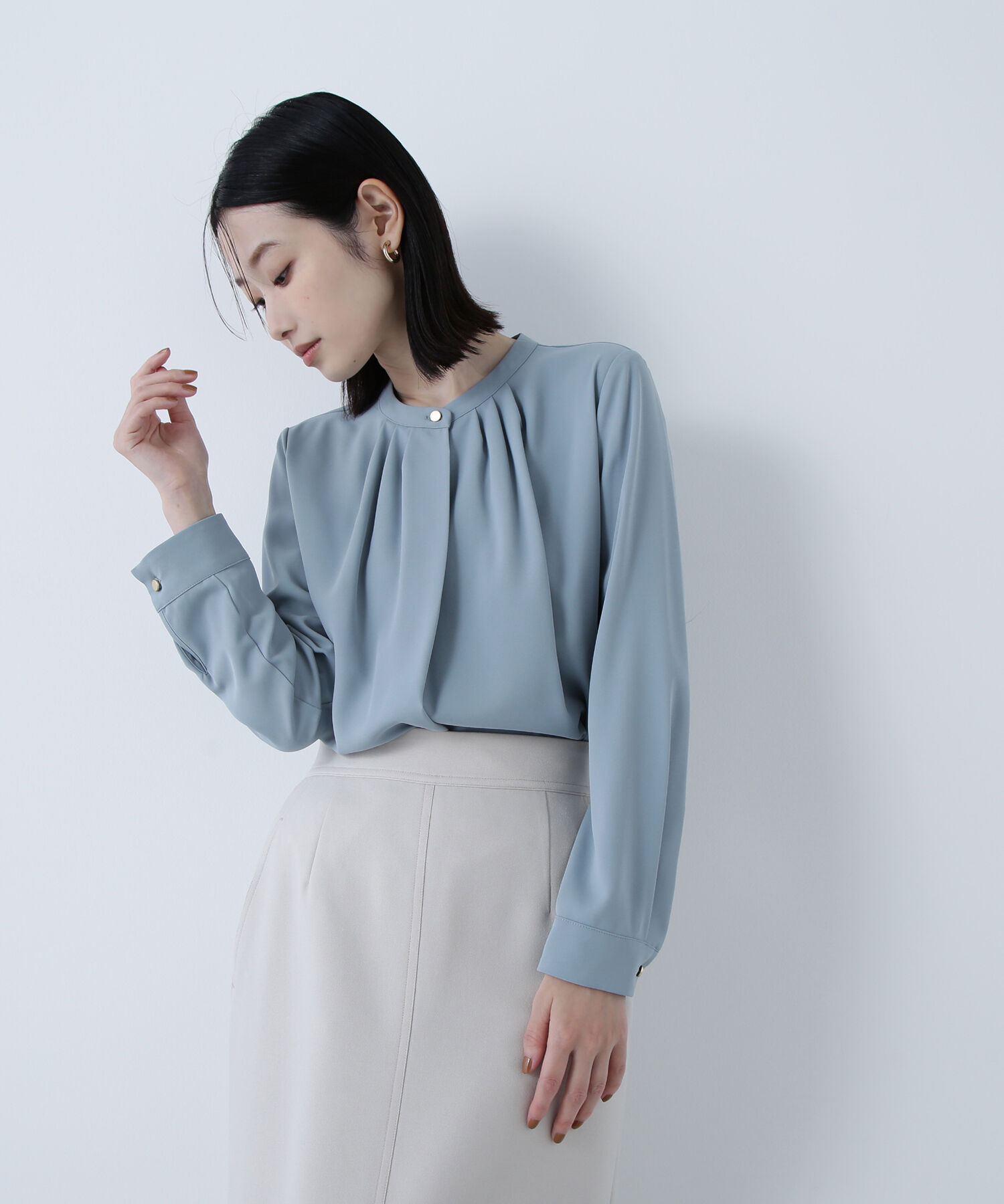  「フロントタックブラウス」|シャツ・ブラウス|
