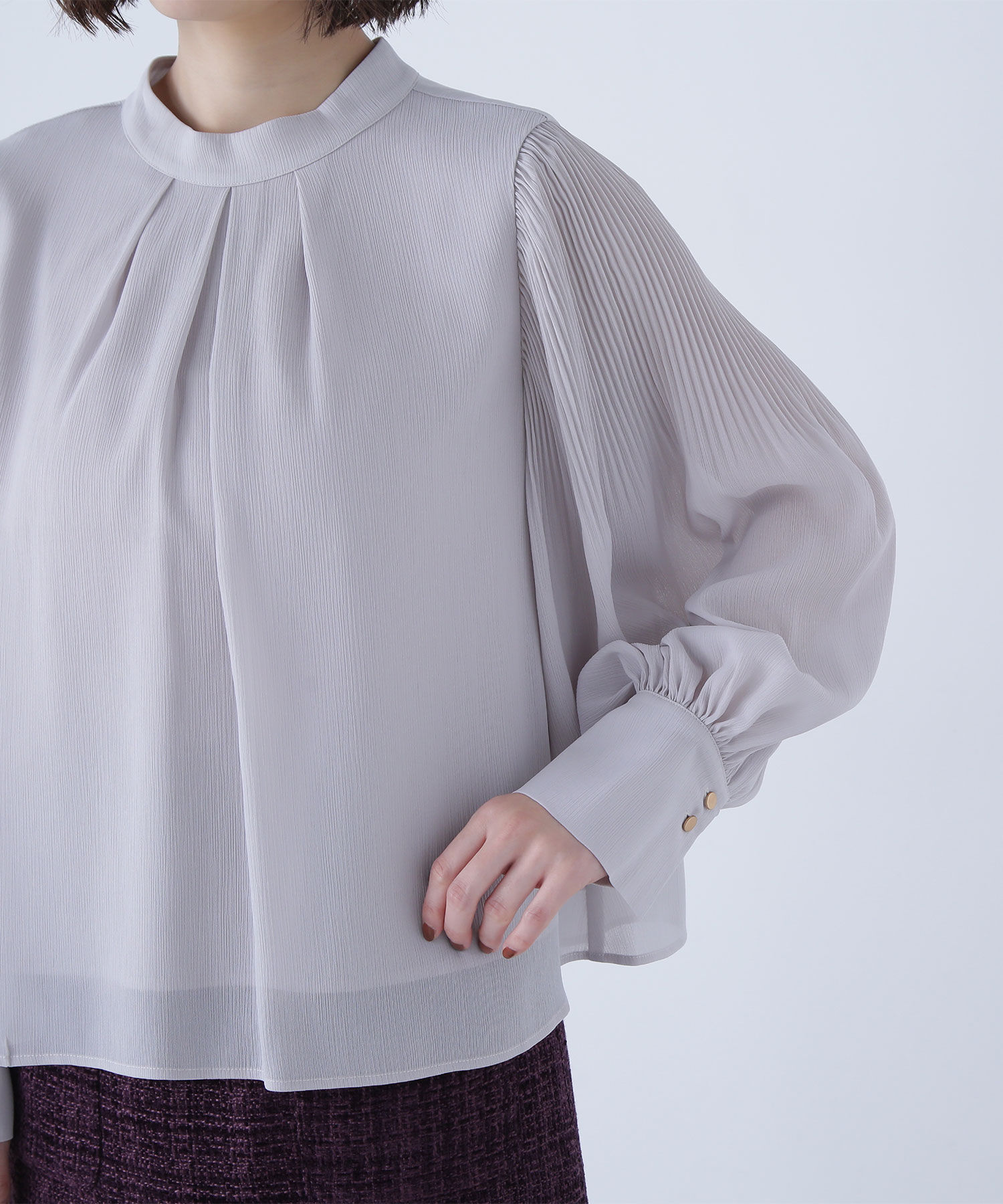  「楊柳プリーツブラウス」|シャツ・ブラウス|