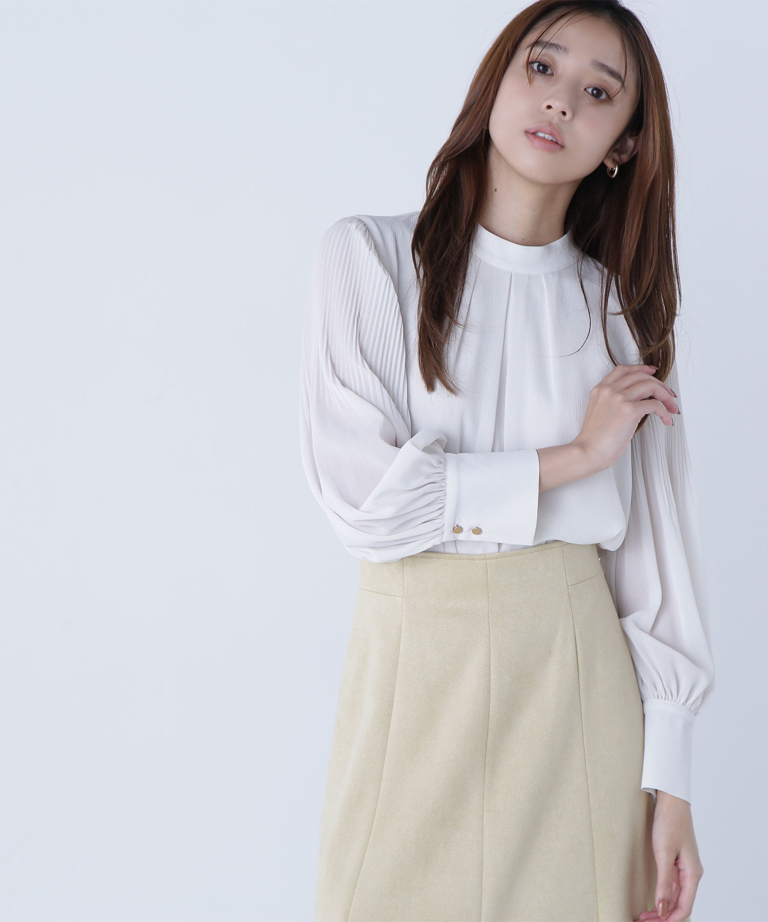  「楊柳プリーツブラウス」|シャツ・ブラウス|