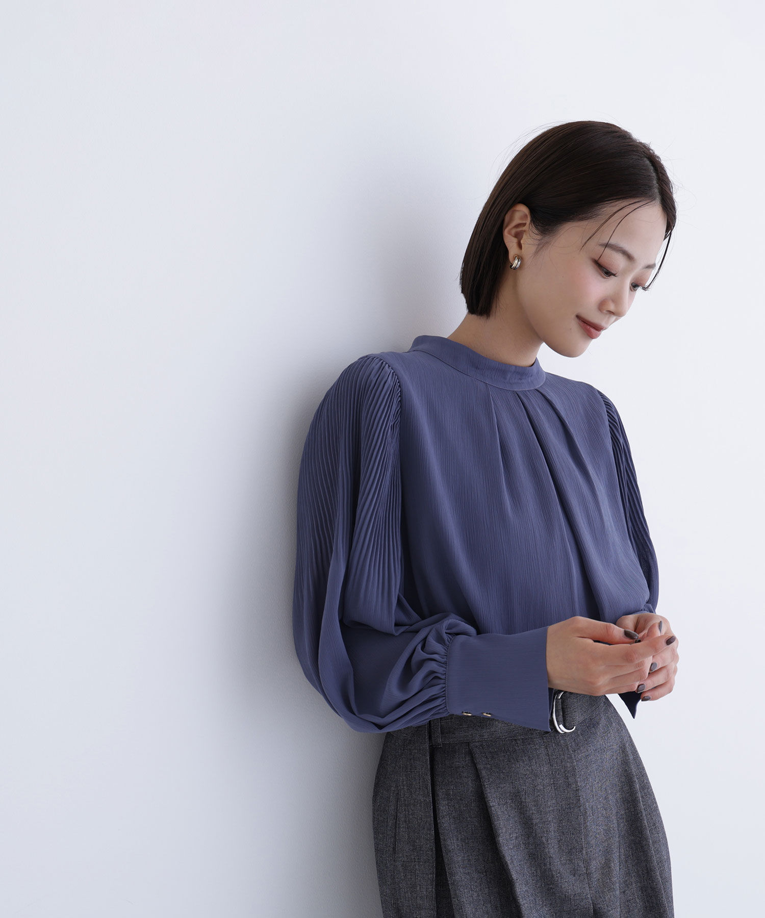  「楊柳プリーツブラウス」|シャツ・ブラウス|