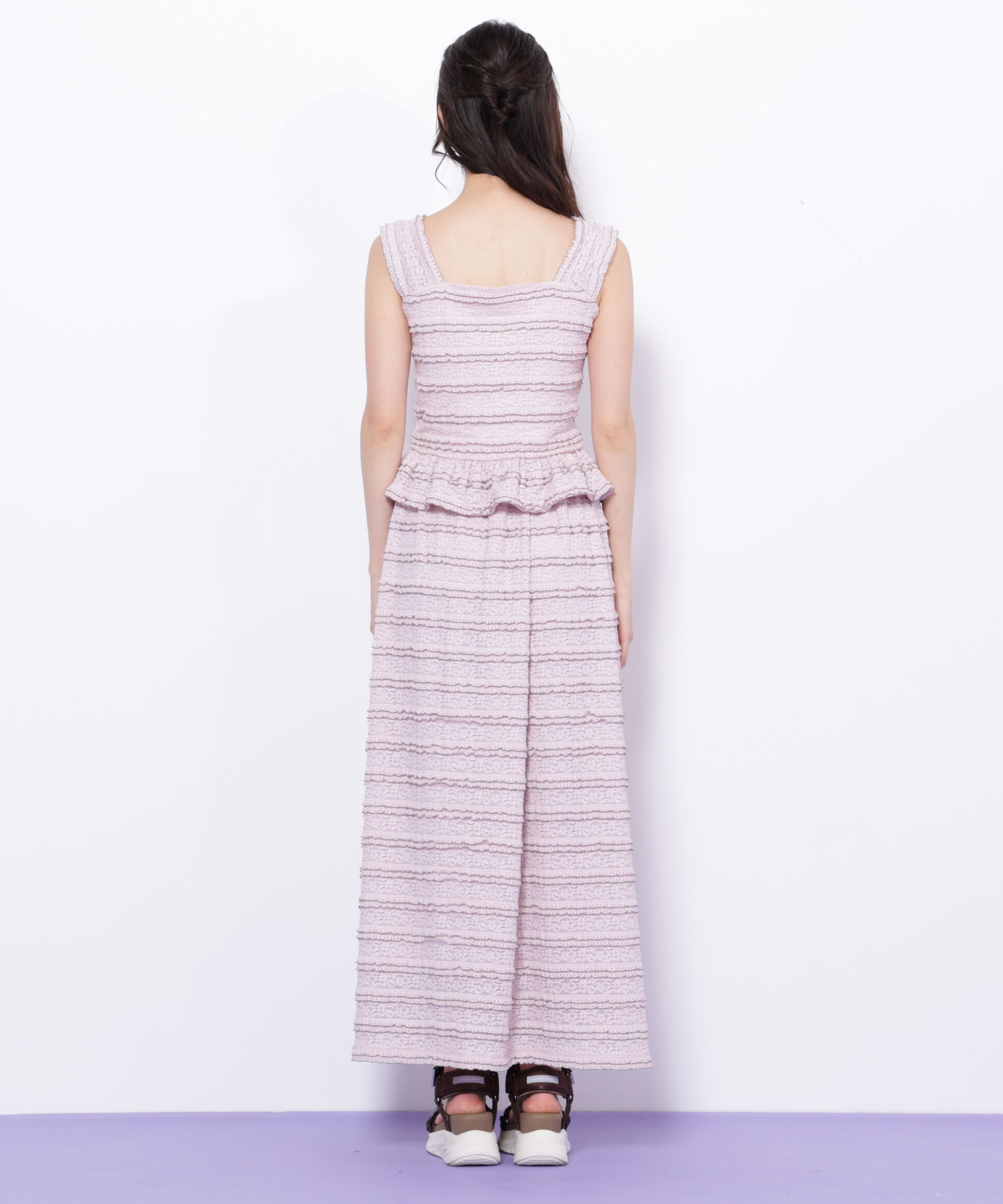  「バイカラーストレッチレースセットアップ」|ワンピース|