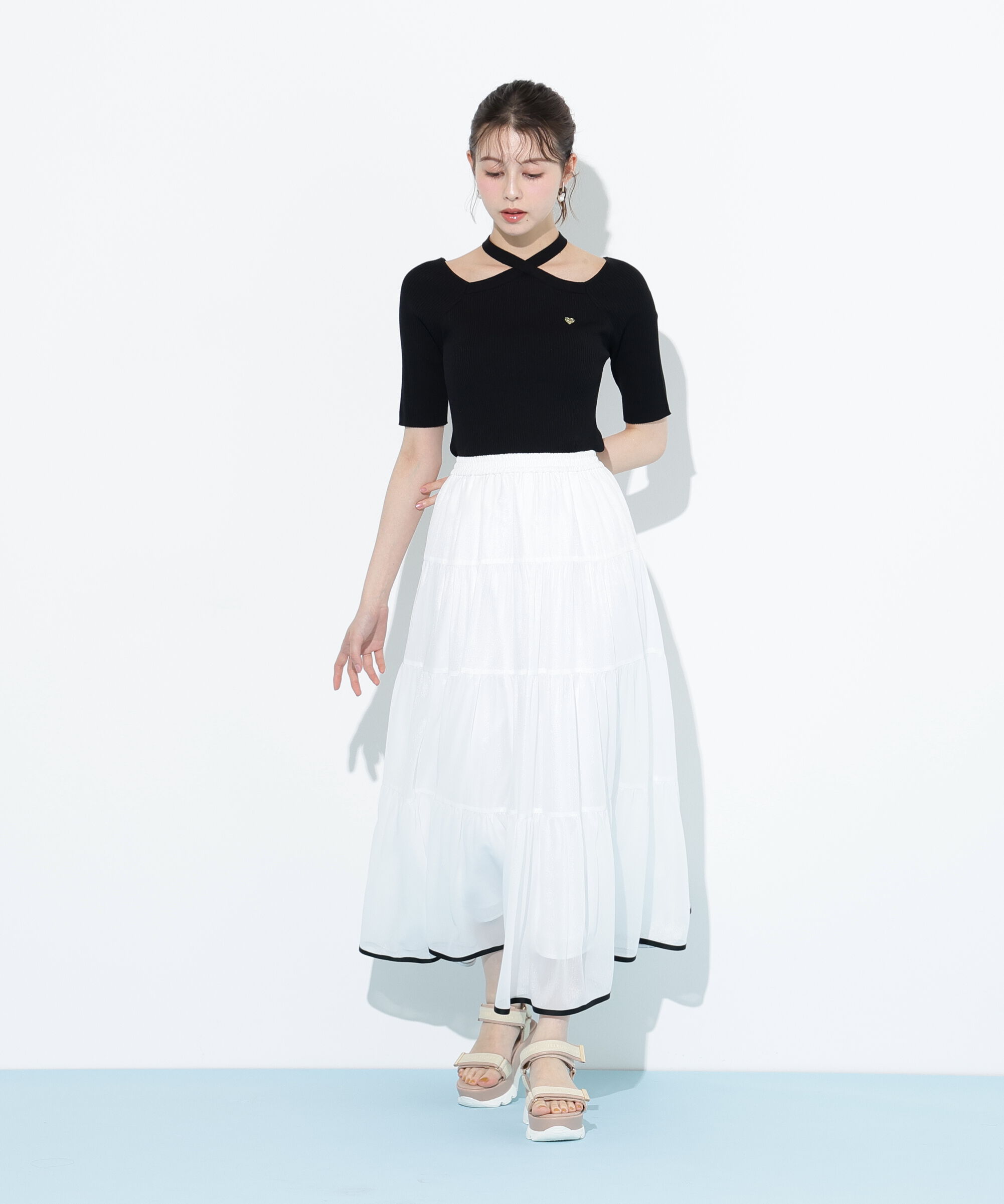  「ホルターネックニットトップス」|ニット・セーター|