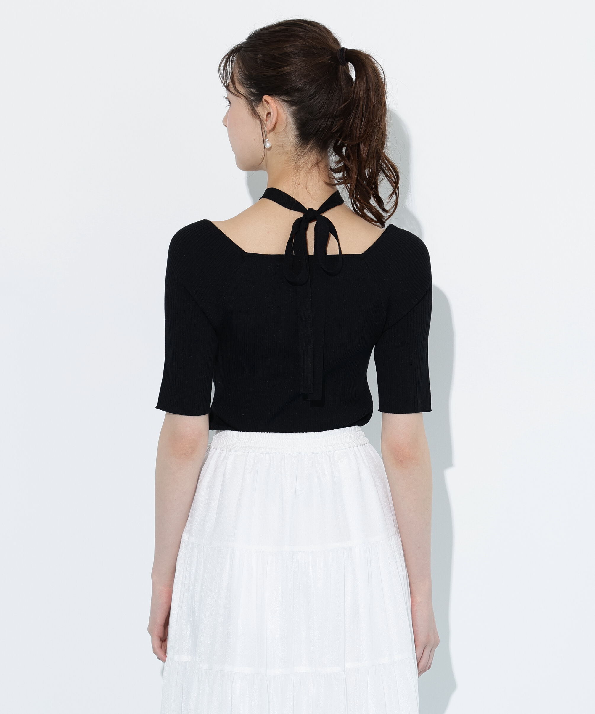  「ホルターネックニットトップス」|ニット・セーター|