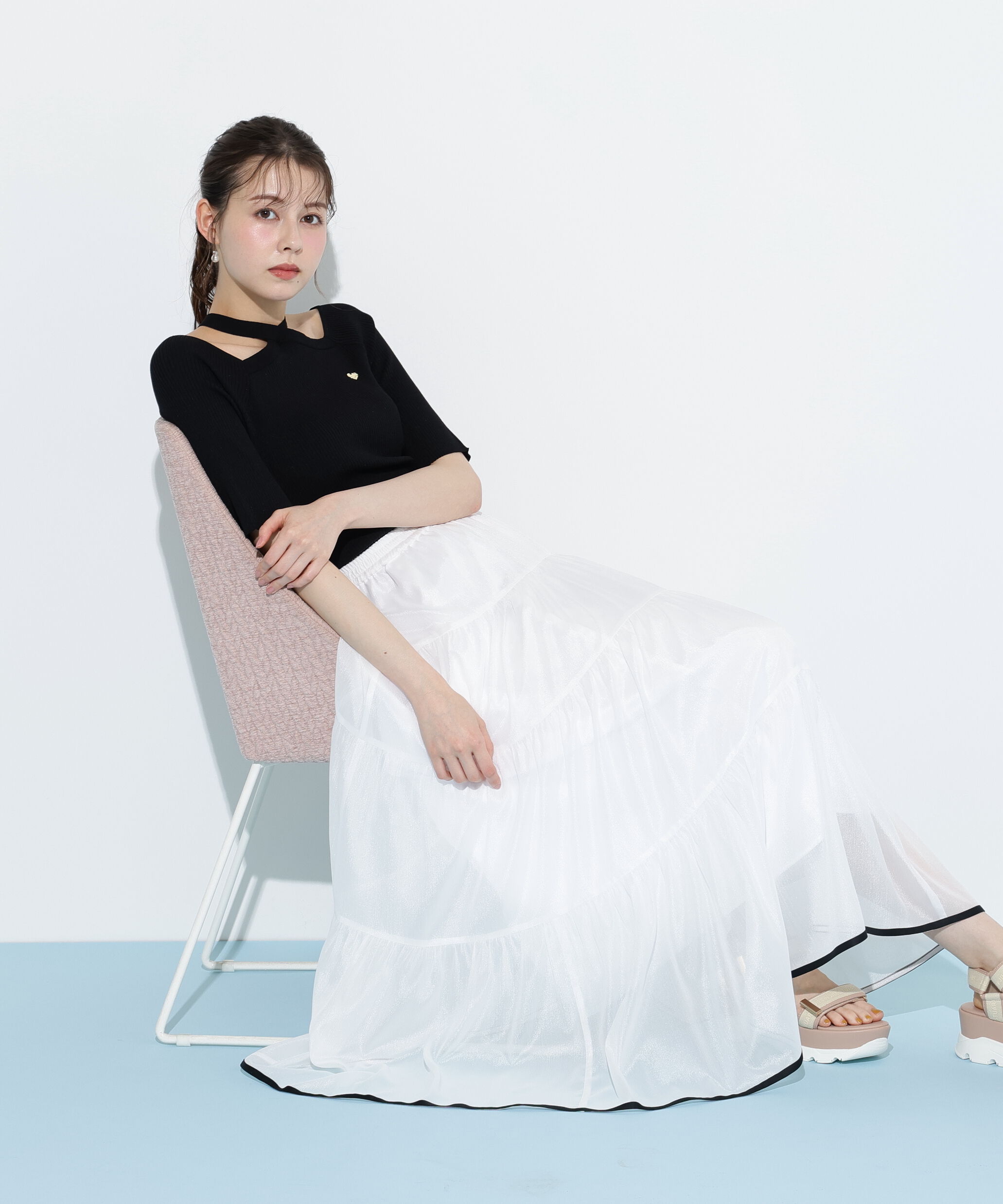  「ホルターネックニットトップス」|ニット・セーター|