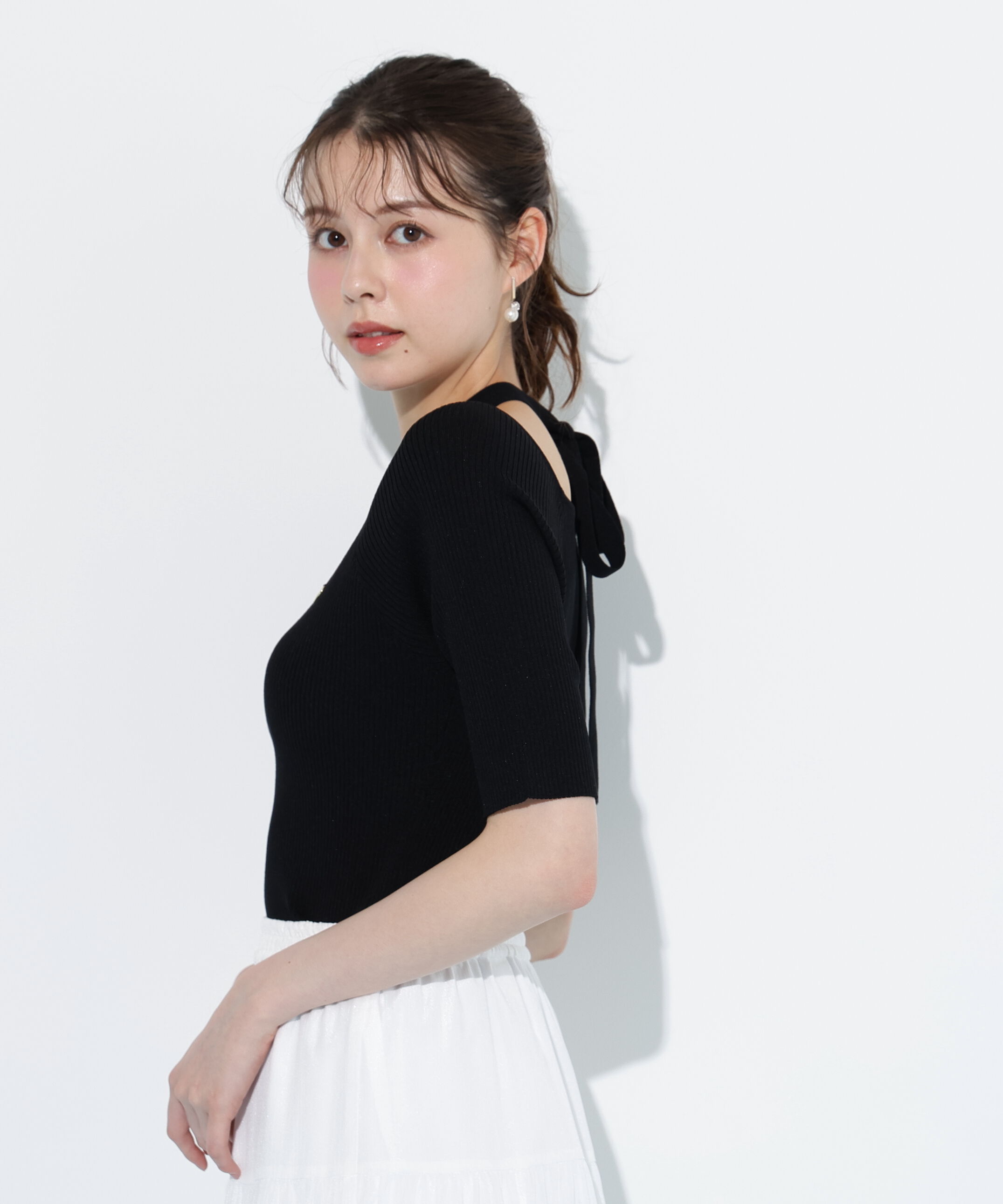  「ホルターネックニットトップス」|ニット・セーター|