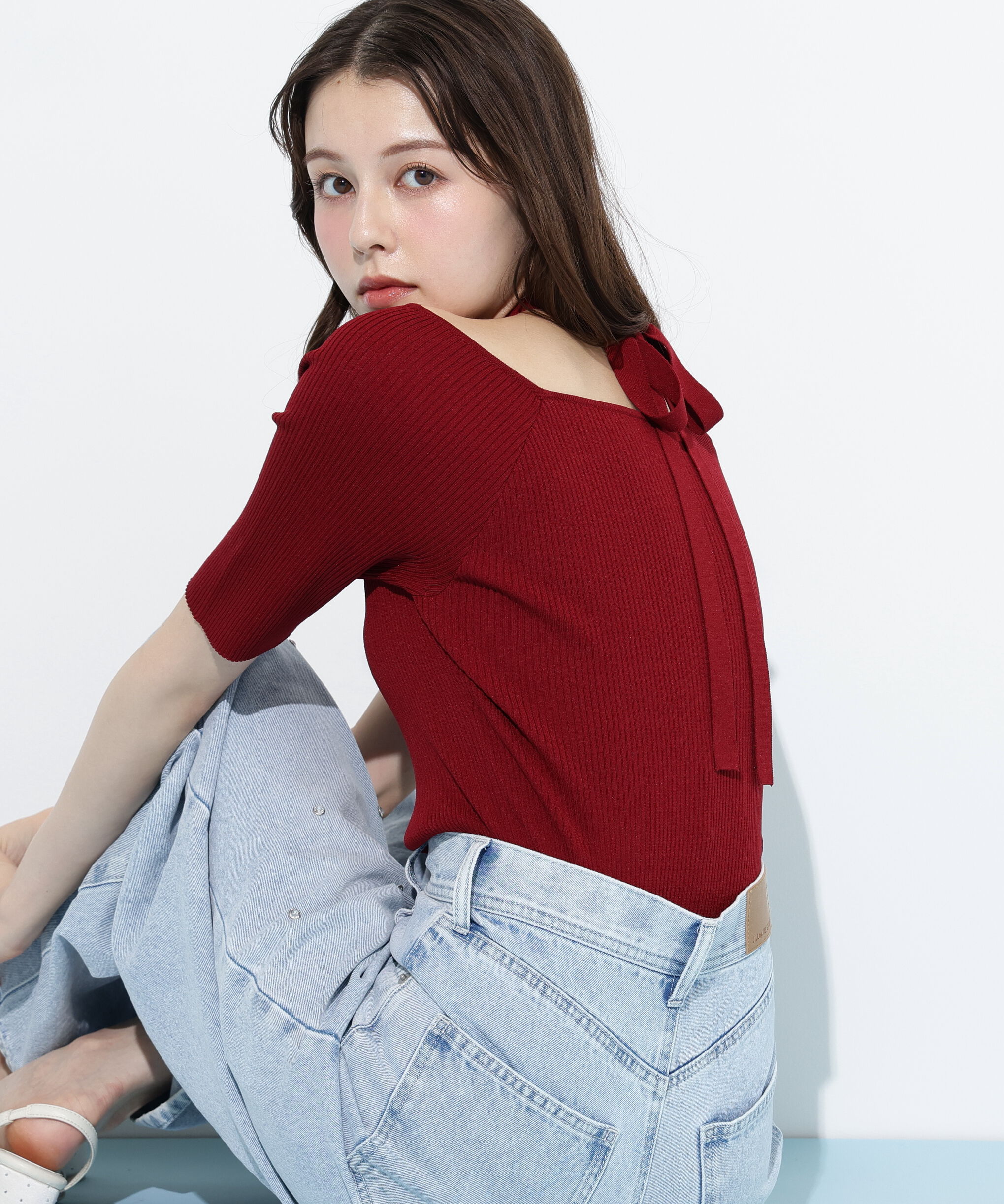  「ホルターネックニットトップス」|ニット・セーター|