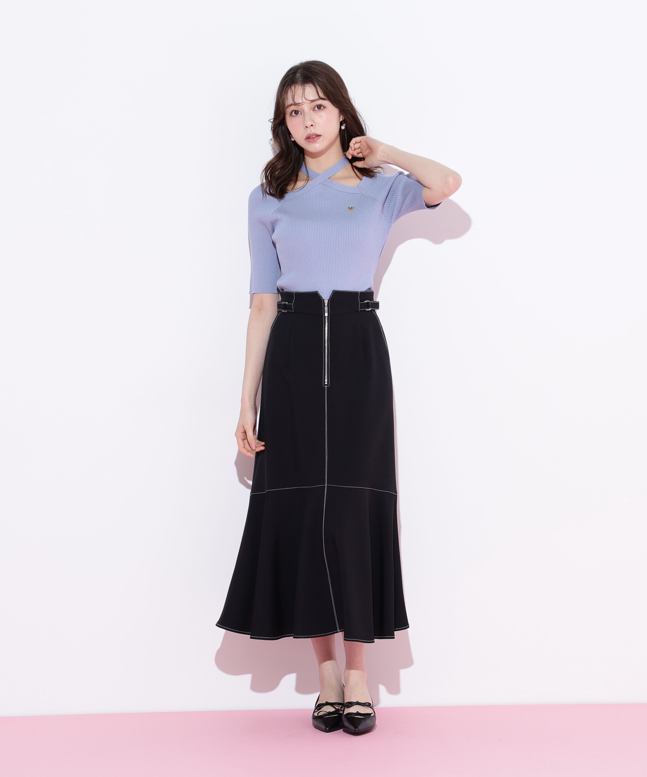  「ホルターネックニットトップス」|ニット・セーター|