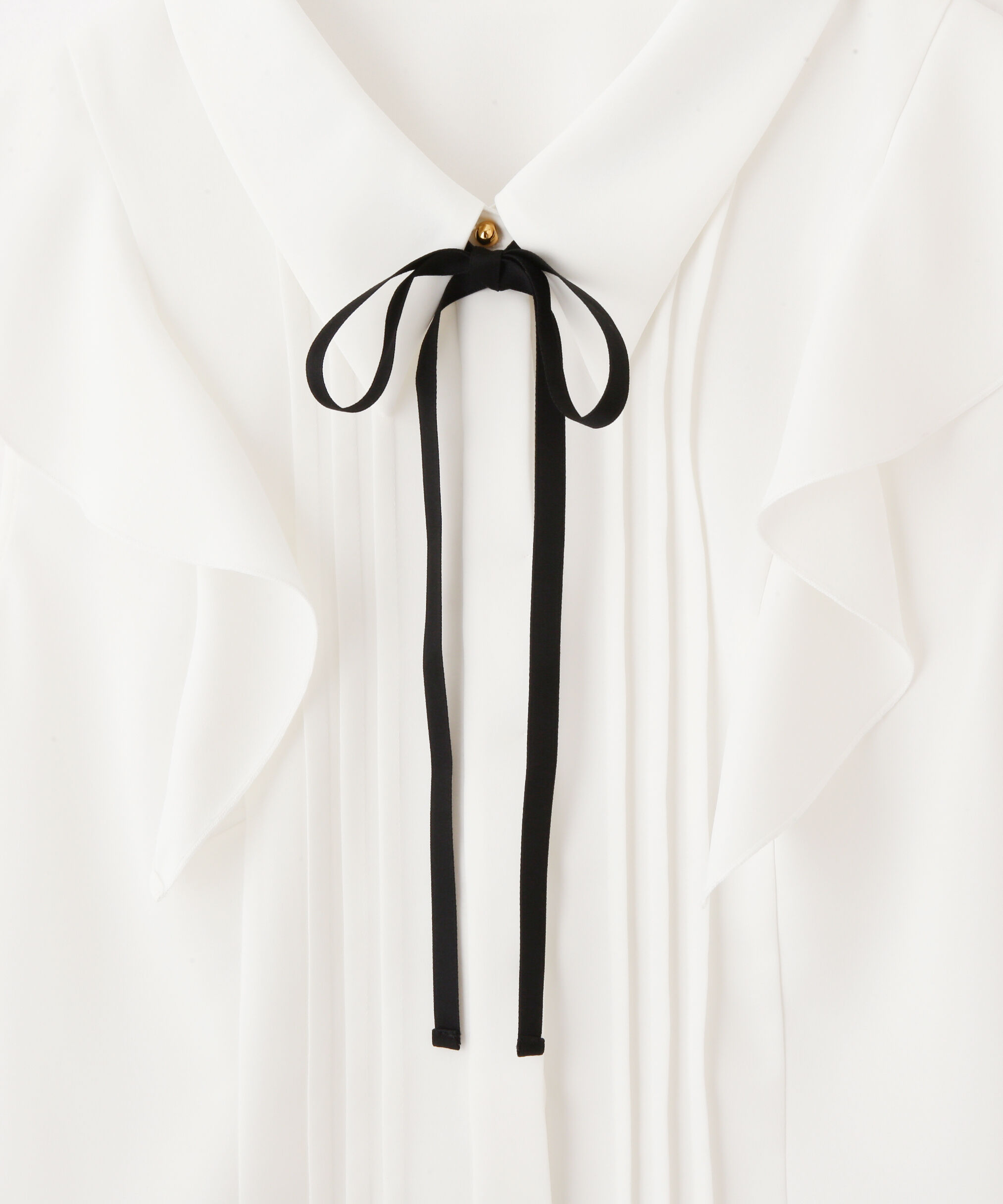  「リボン付きピンタックノースリーブブラウス」|シャツ・ブラウス|