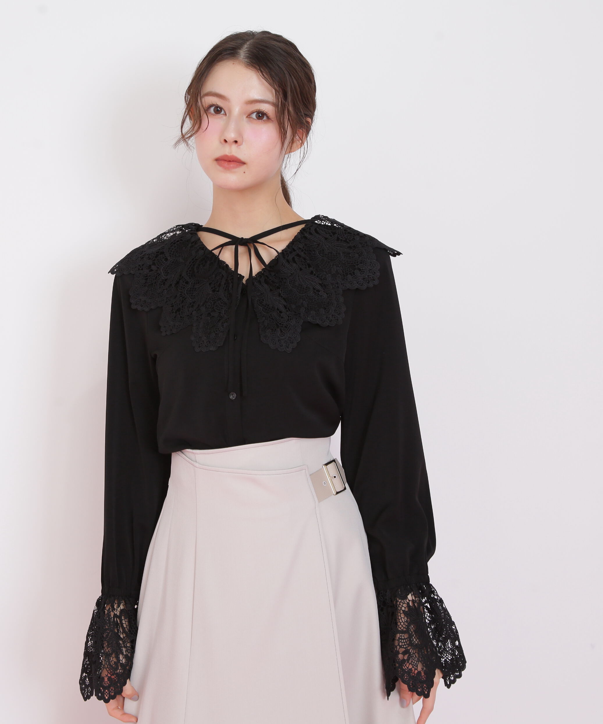  「レース衿ブラウス」|シャツ・ブラウス|