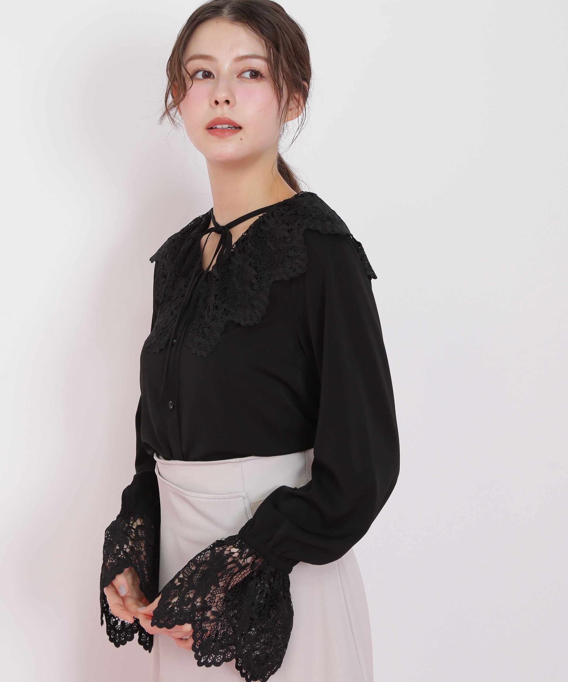  「レース衿ブラウス」|シャツ・ブラウス|