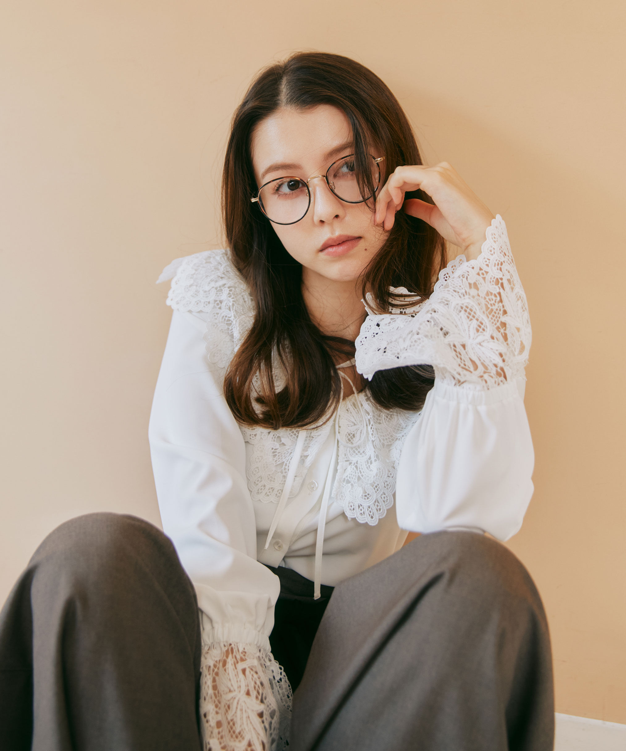  「レース衿ブラウス」|シャツ・ブラウス|