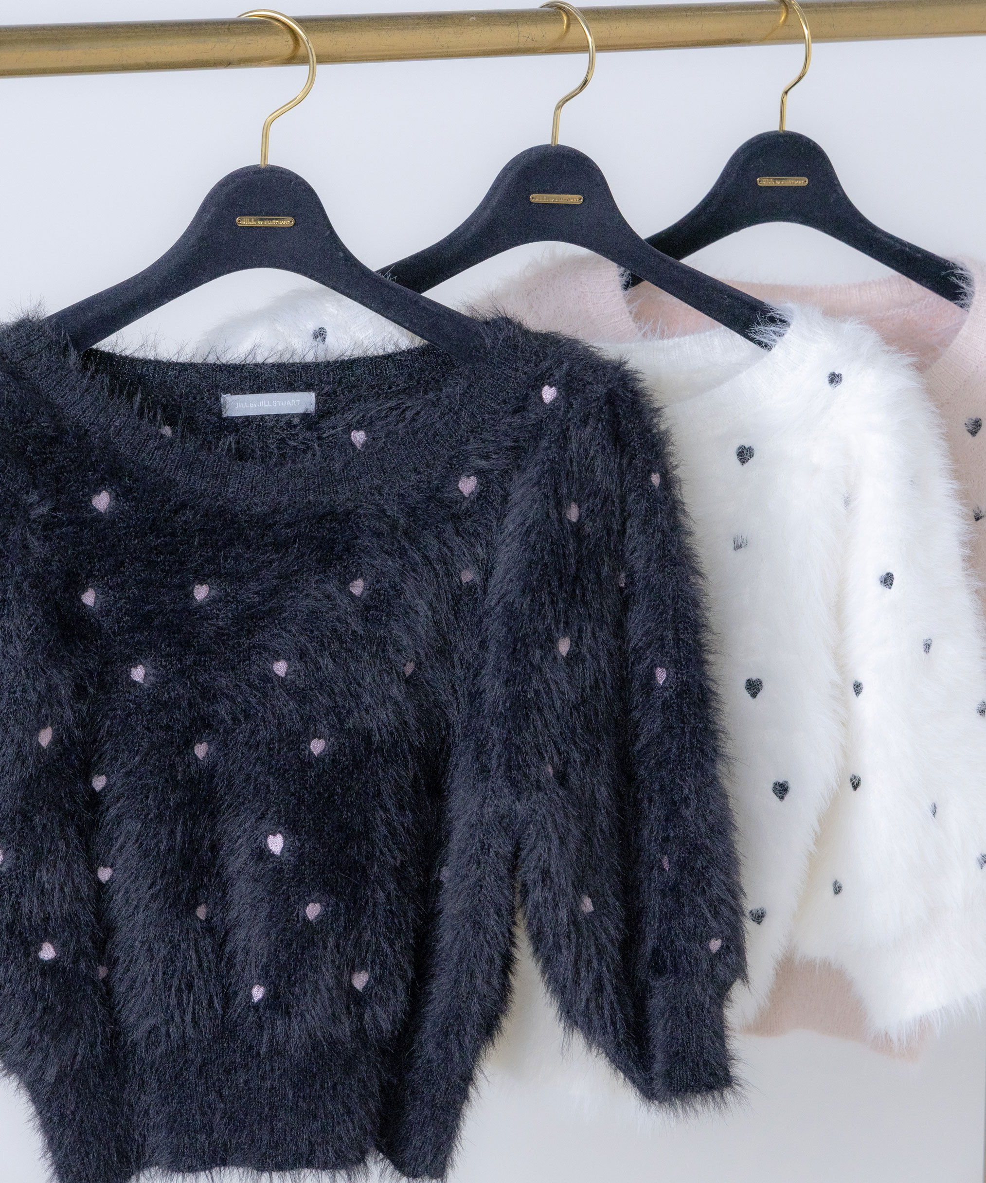  「ハート刺繍シャギーニット」|ニット・セーター|