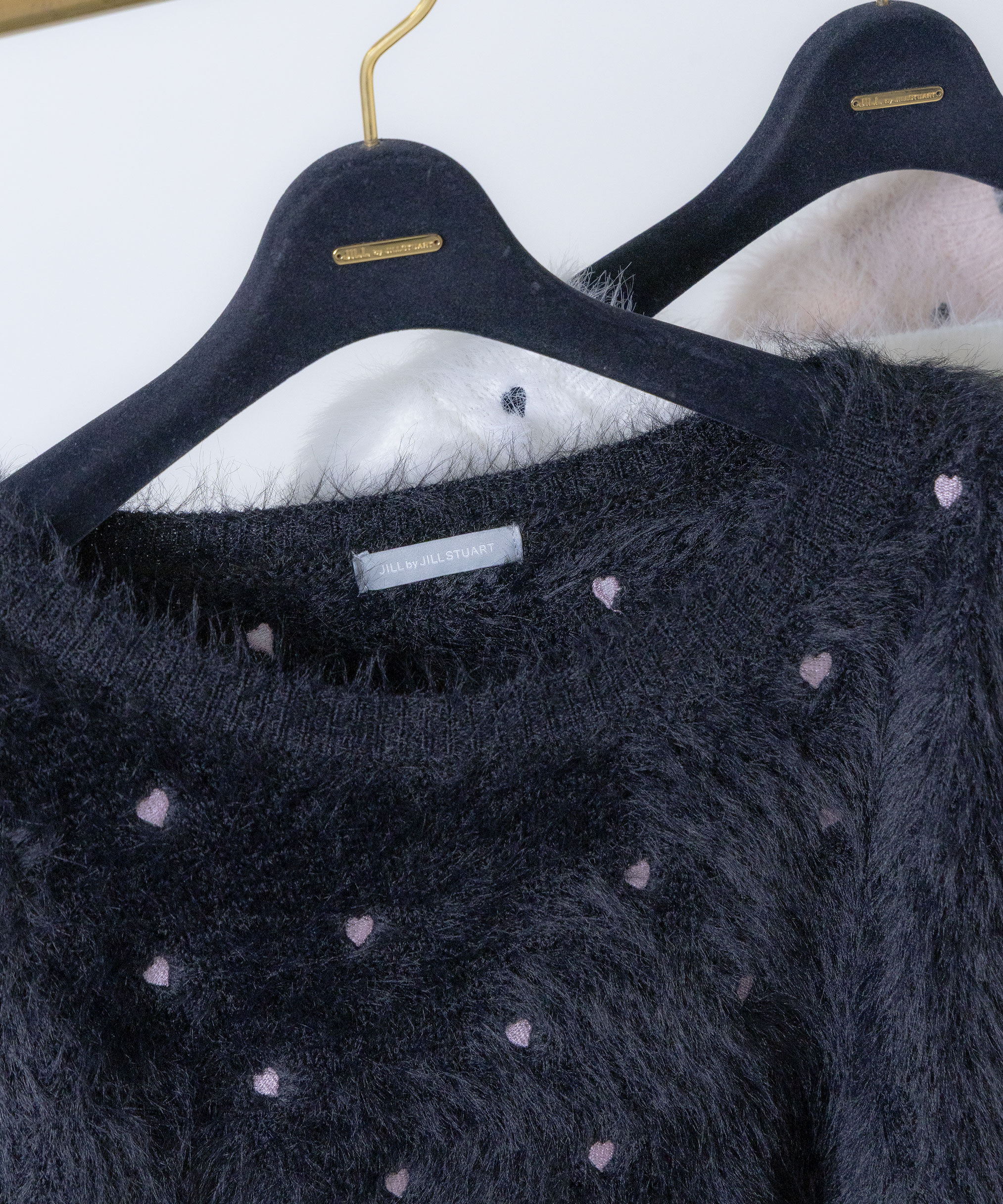  「ハート刺繍シャギーニット」|ニット・セーター|