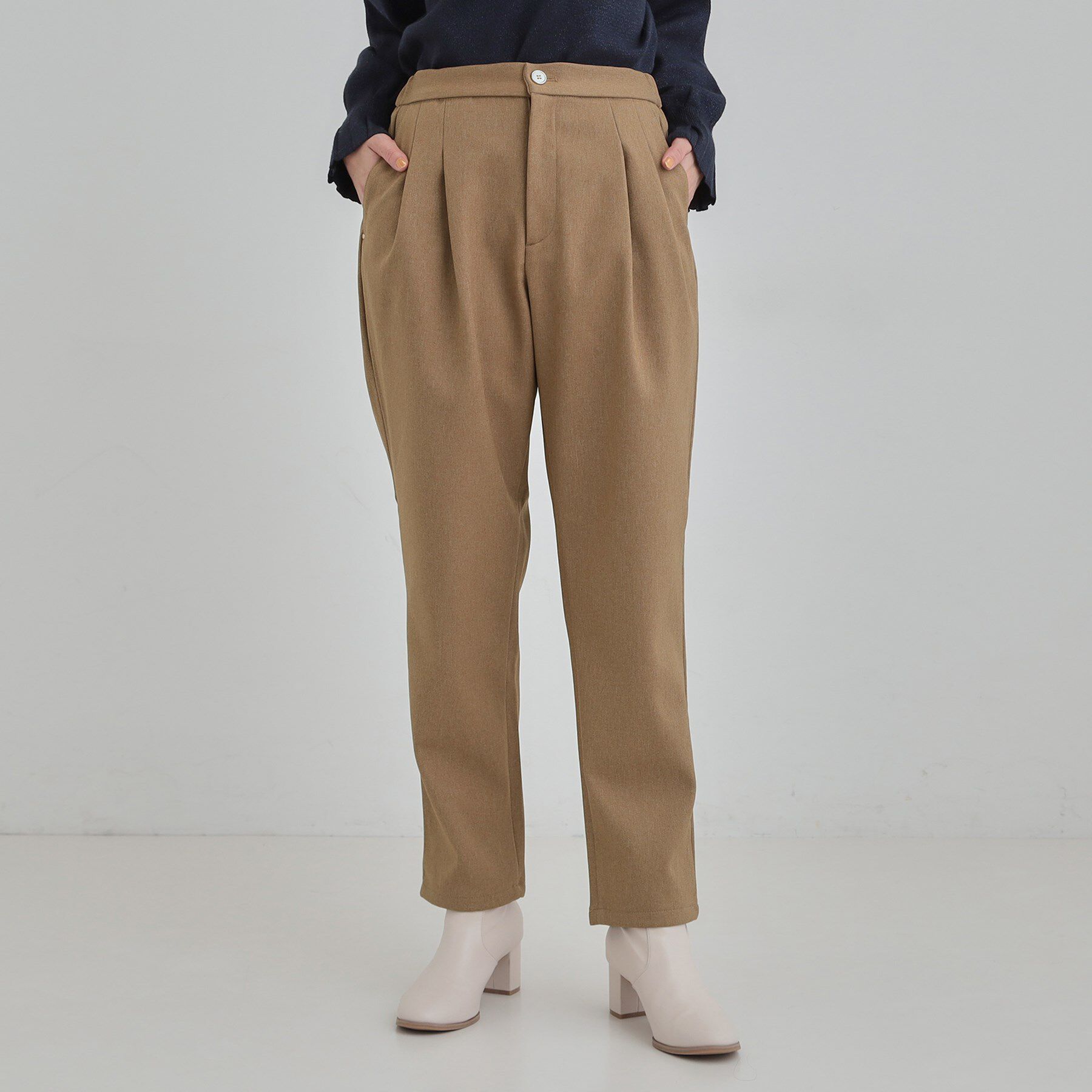 SHOO･LA･RUE「【あったか】ウールフィール 裏起毛テーパードパンツ」|その他|