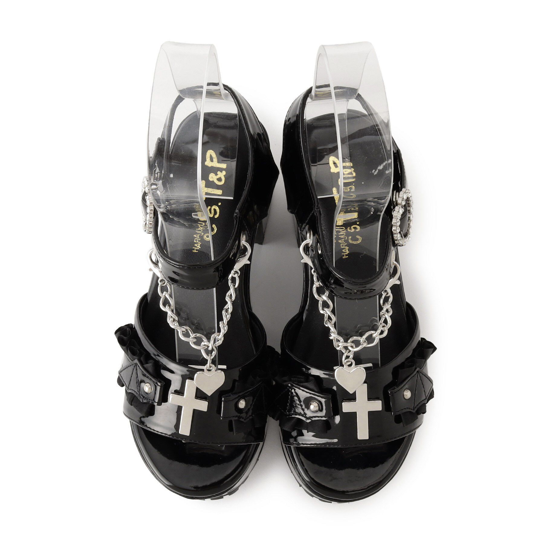 csT&P「厚底ハートチェ―ン付き十字架サンダル」|サンダル|