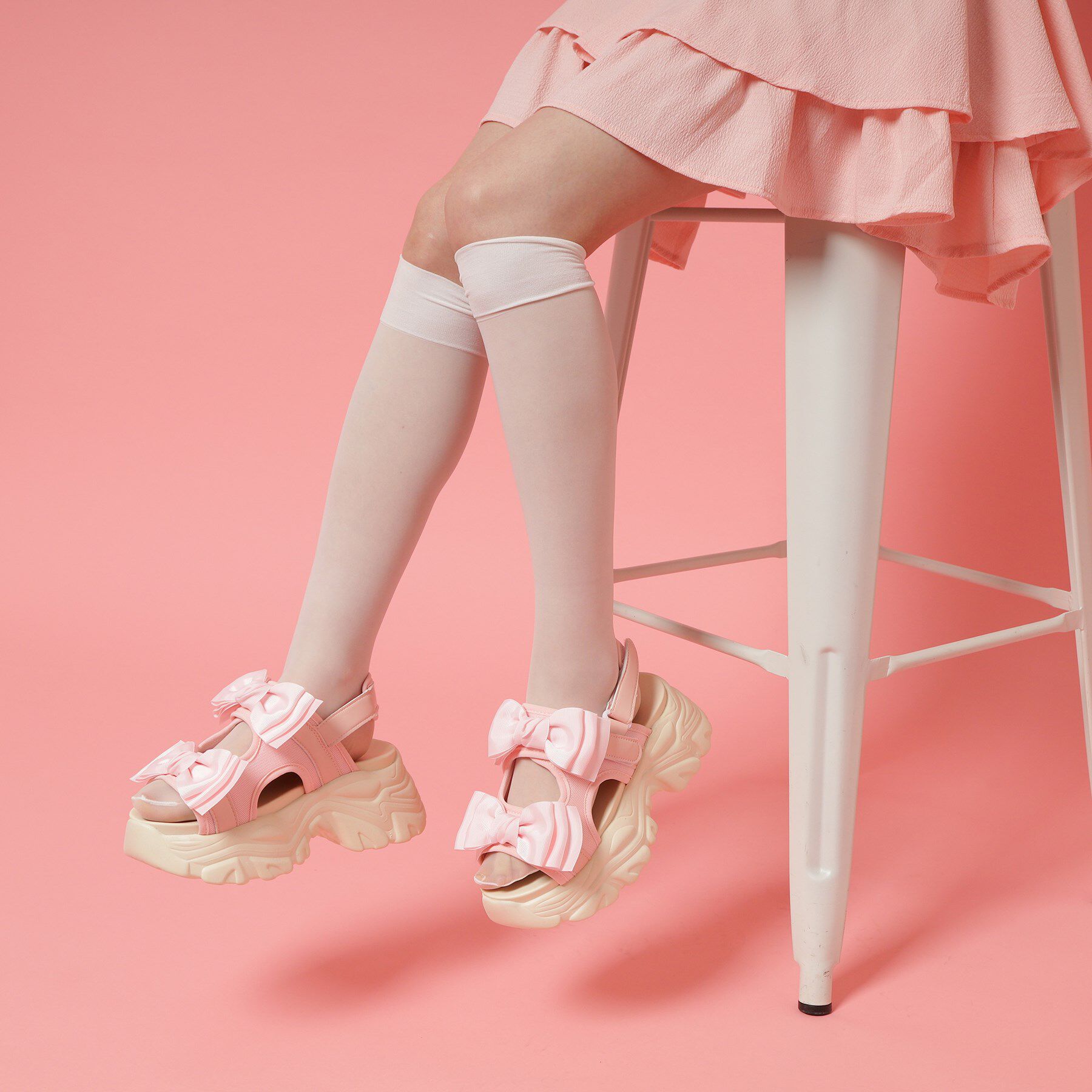 csT&P「厚底ダブルリボンサンダル」|サンダル|