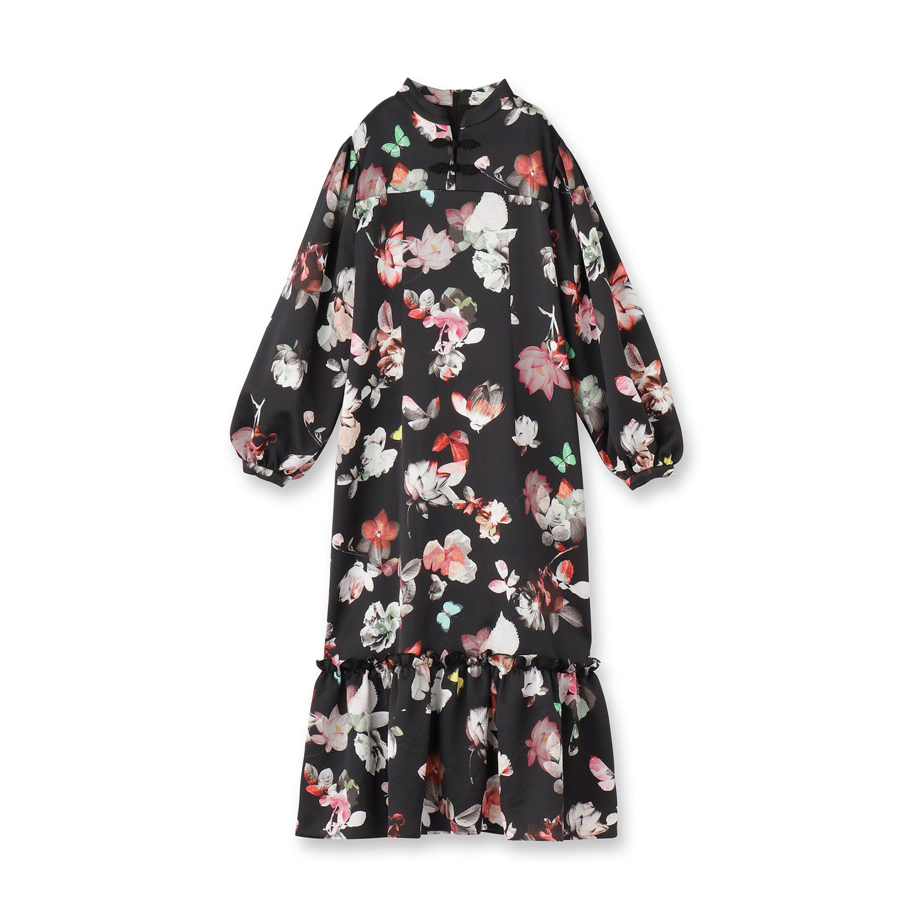 SunaUna「【COLLECTION LINE】チャイナ花柄ワンピース」|ワンピース|