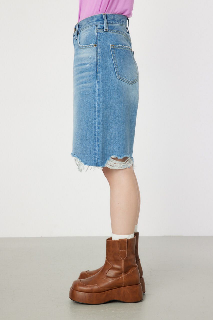 RODEO CROWNS「ダメージDENIM バミューダパンツ」|デニム|