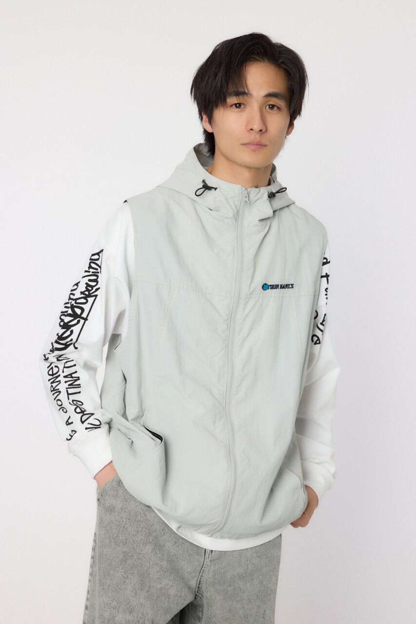 RODEO CROWNS「ドロストフーデッドベスト」|ダウンベスト・ベスト|L/GRY1