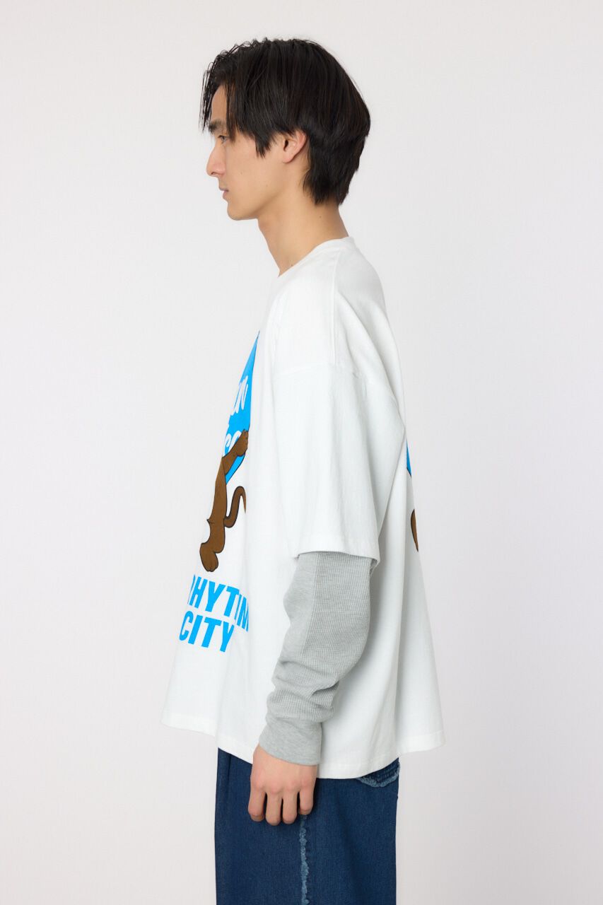 RODEO CROWNS「ハートパネルレイヤードロングスリーブTシャツ」|Tシャツ・カットソー|