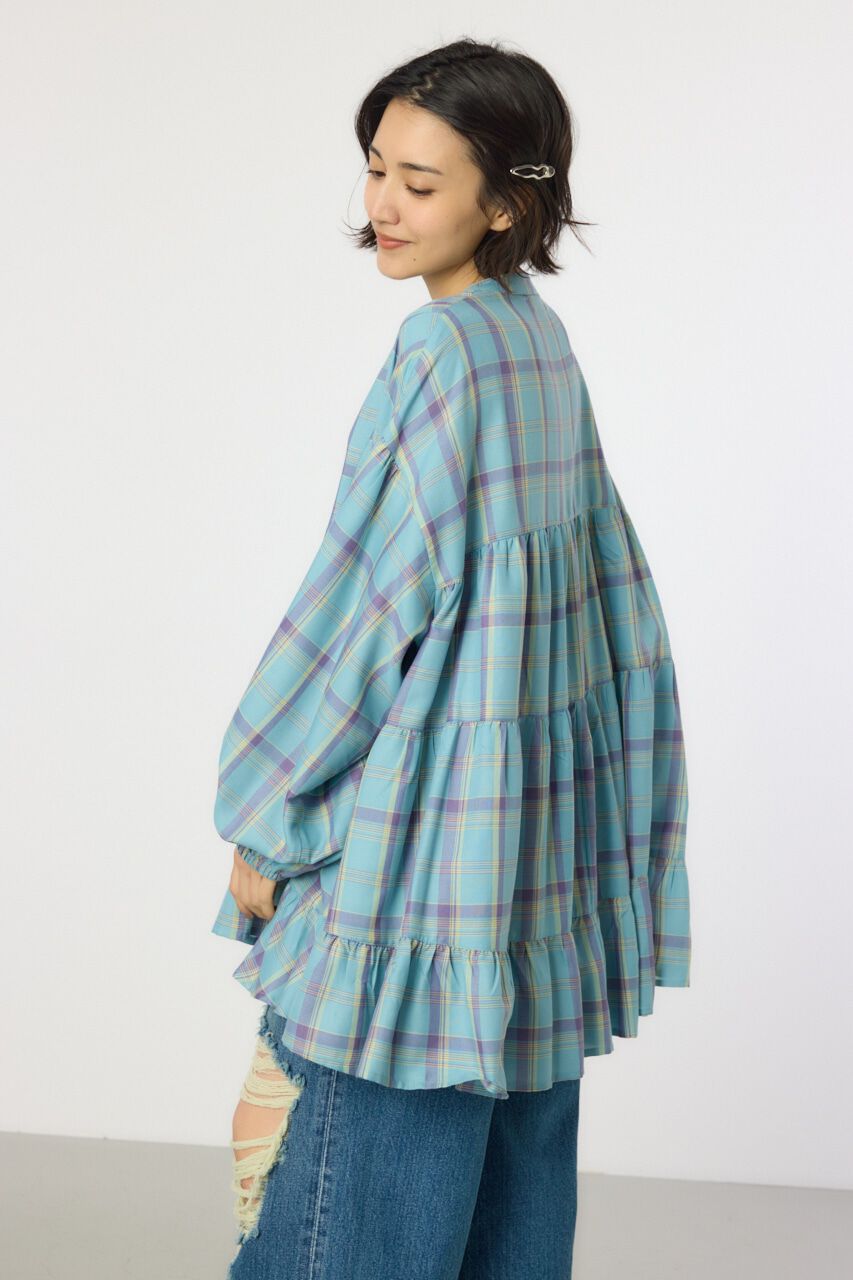 RODEO CROWNS「マルチチェックティアードチュニック」|シャツ・ブラウス|