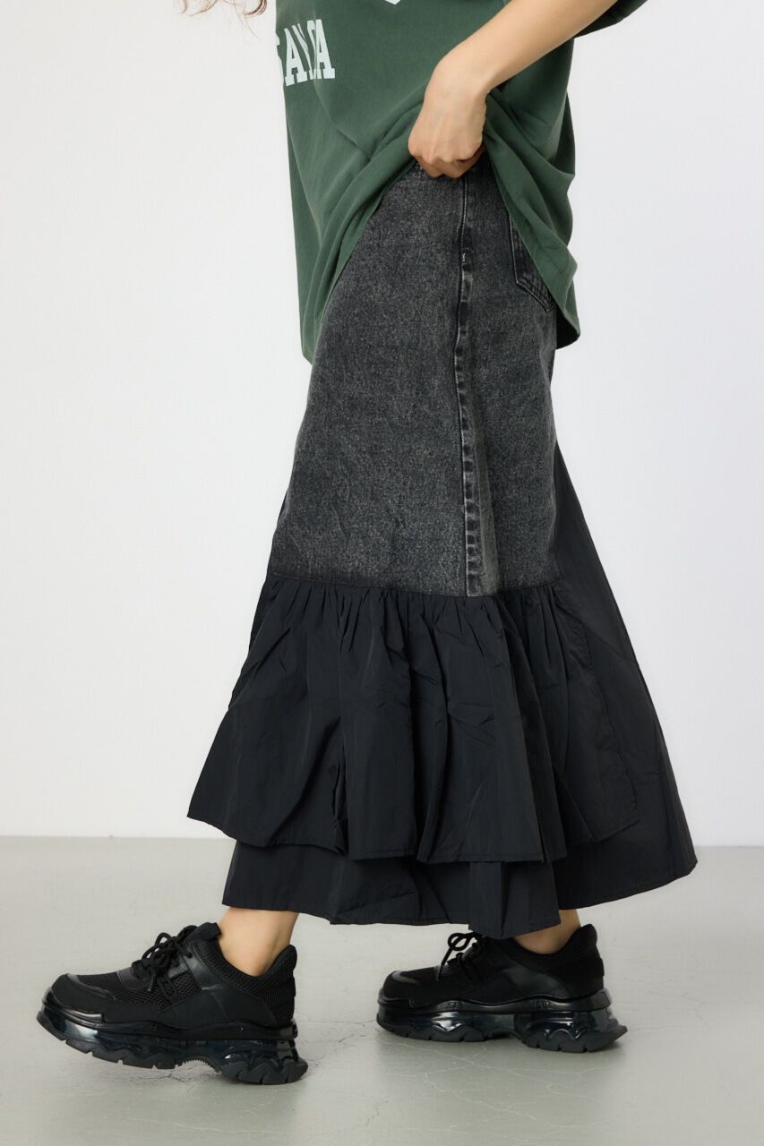 RODEO CROWNS「ケミカルデニム&times;ミリタリースカート」|スカート|