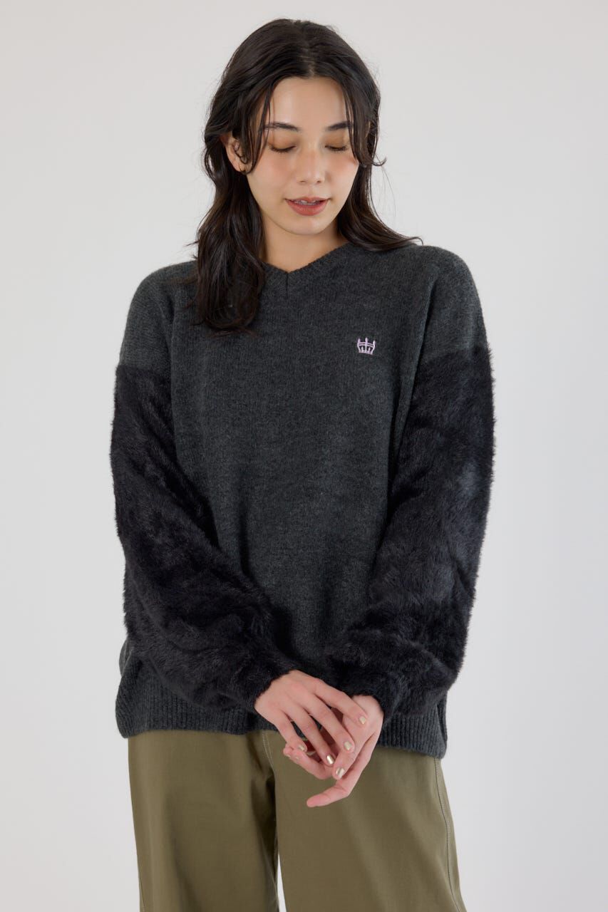 RODEO CROWNS「アームシャギーニットトップス」|ニット・セーター|C.GRY