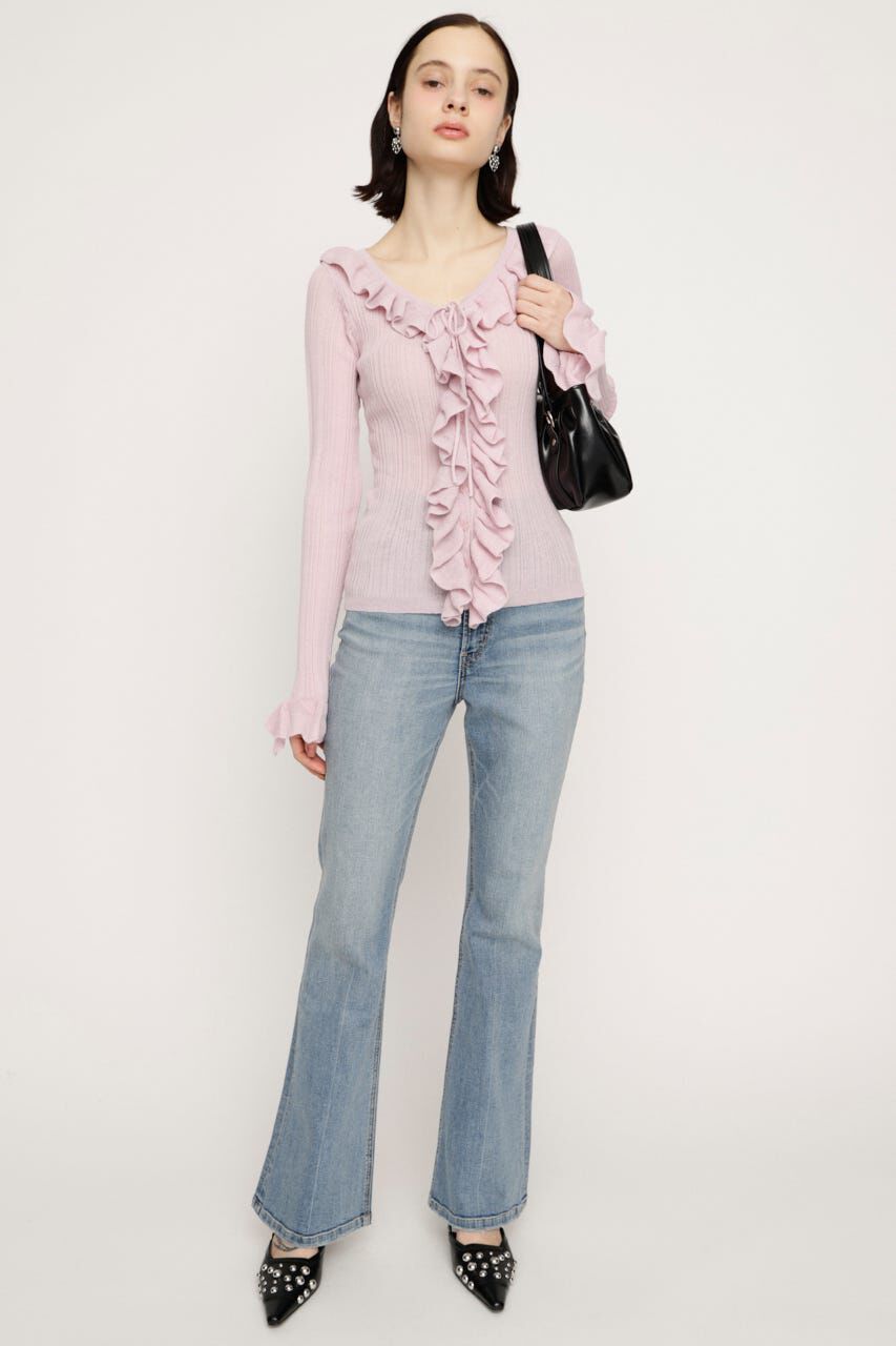 SLY「HW FLARE PT WITH ROICA（R）EF」|デニム|