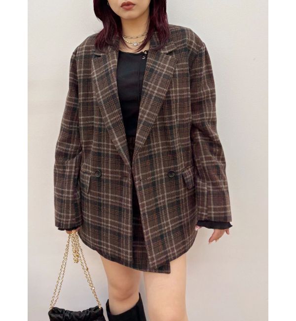 EVRIS「チェックルーズジャケット【セットアップ着用可能】」|テーラードジャケット|