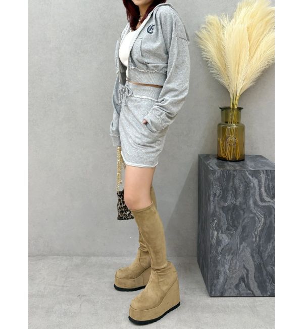 EVRIS「ブリーチスウェットミニスカート【セットアップ着用可能】」|スカート|