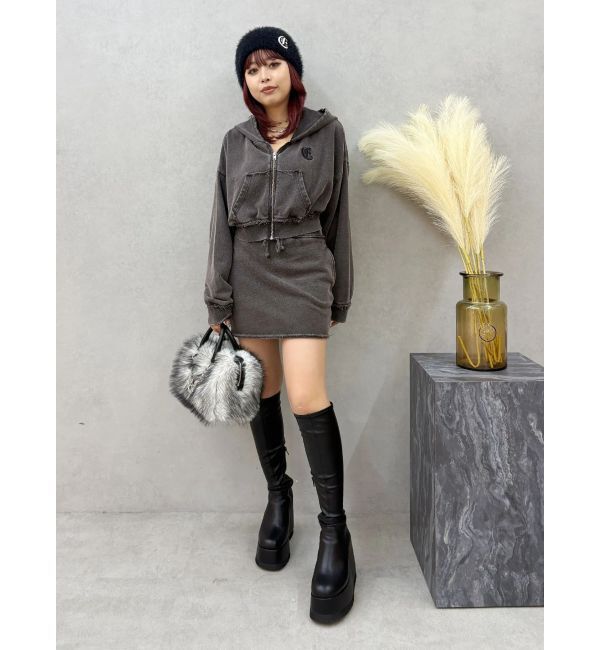 EVRIS「ブリーチスウェットミニスカート【セットアップ着用可能】」|スカート|