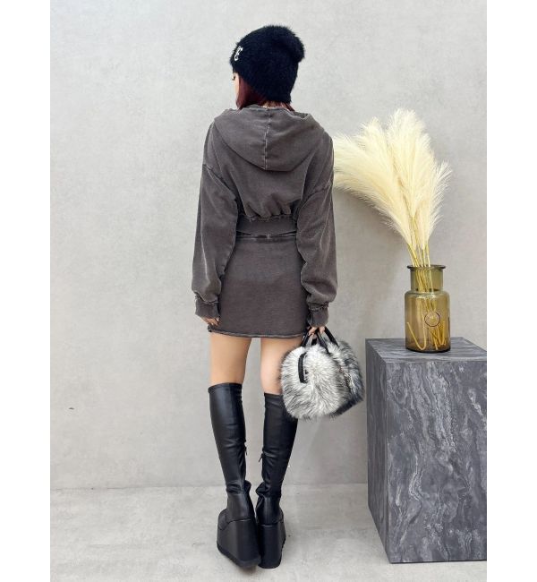 EVRIS「ブリーチスウェットミニスカート【セットアップ着用可能】」|スカート|