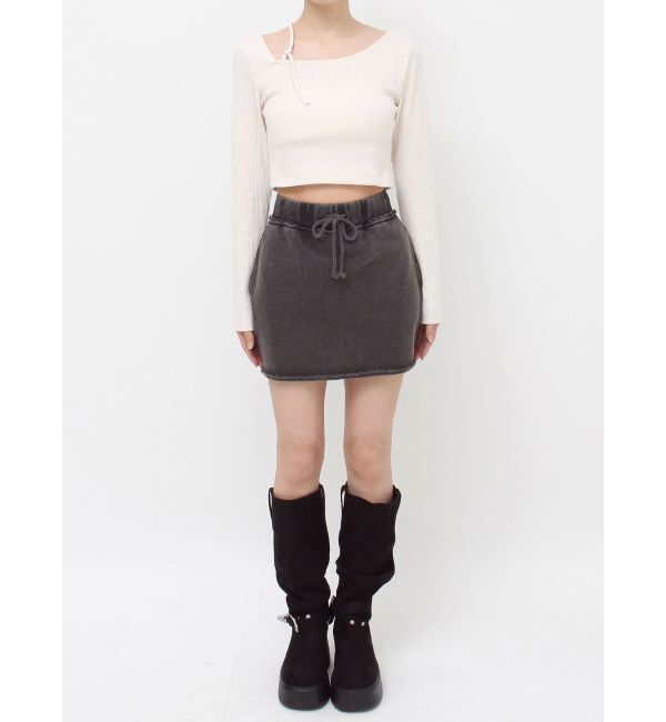 EVRIS「ブリーチスウェットミニスカート【セットアップ着用可能】」|スカート|