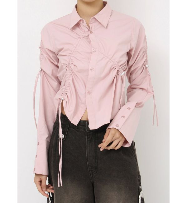 jouetie「アシメドロストギャザーシャツ」|シャツ・ブラウス|