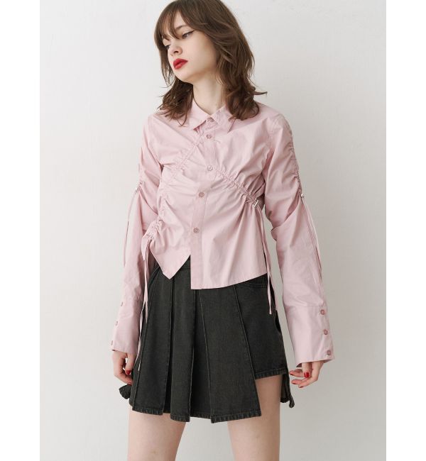 jouetie「アシメドロストギャザーシャツ」|シャツ・ブラウス|