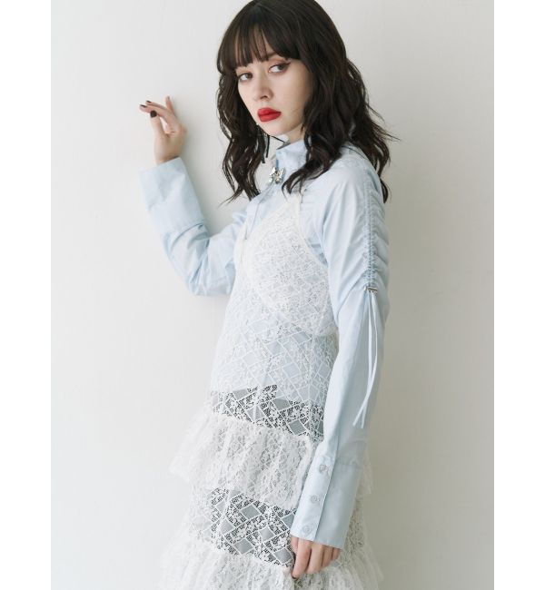 jouetie「アシメドロストギャザーシャツ」|シャツ・ブラウス|