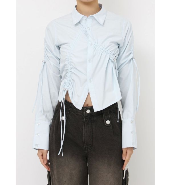 jouetie「アシメドロストギャザーシャツ」|シャツ・ブラウス|