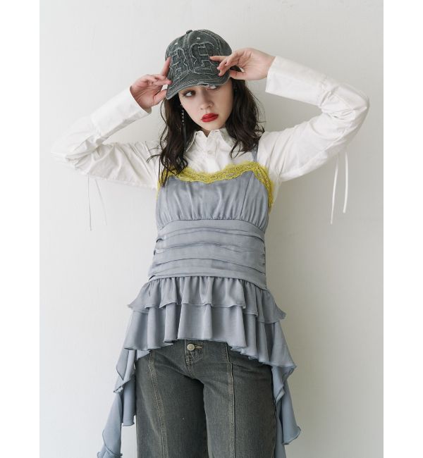 jouetie「アシメドロストギャザーシャツ」|シャツ・ブラウス|