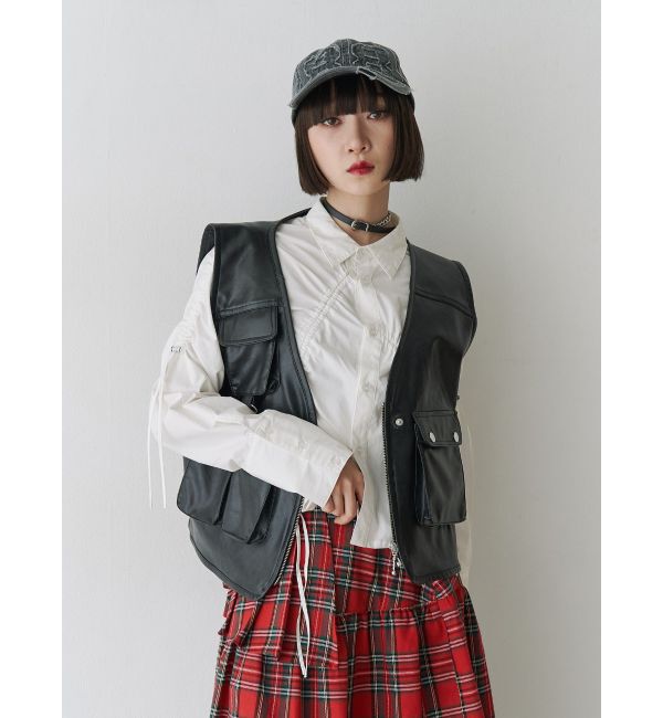 jouetie「アシメドロストギャザーシャツ」|シャツ・ブラウス|