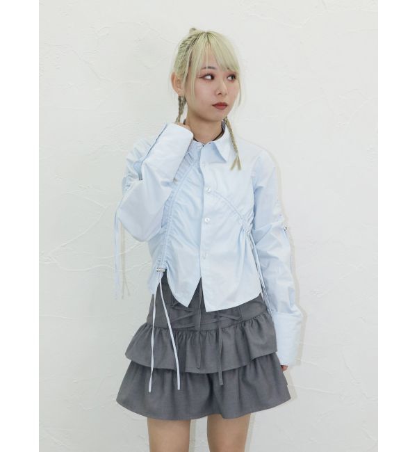 jouetie「アシメドロストギャザーシャツ」|シャツ・ブラウス|
