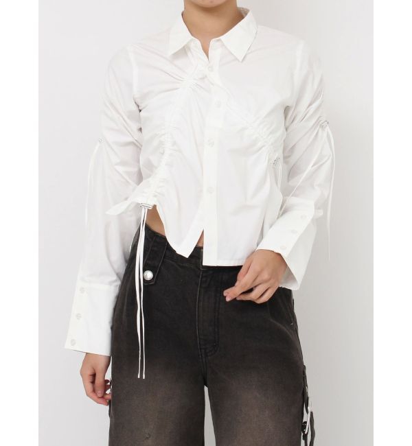 jouetie「アシメドロストギャザーシャツ」|シャツ・ブラウス|