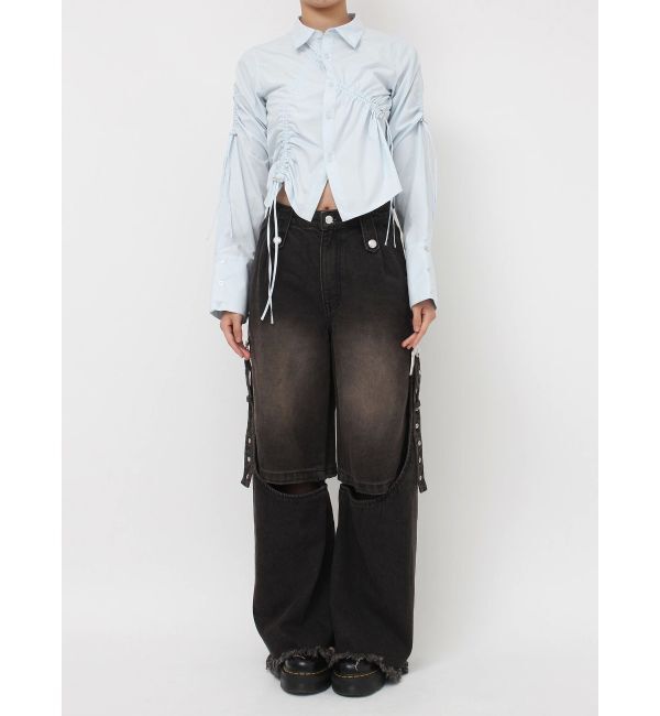 jouetie「アシメドロストギャザーシャツ」|シャツ・ブラウス|