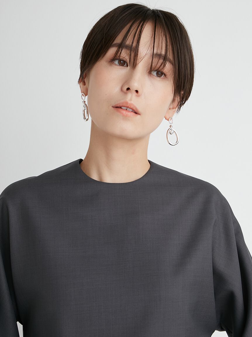 emmi atelier「【emmi atelier】金子綾 コラボケープ付きブラウス」|シャツ・ブラウス|