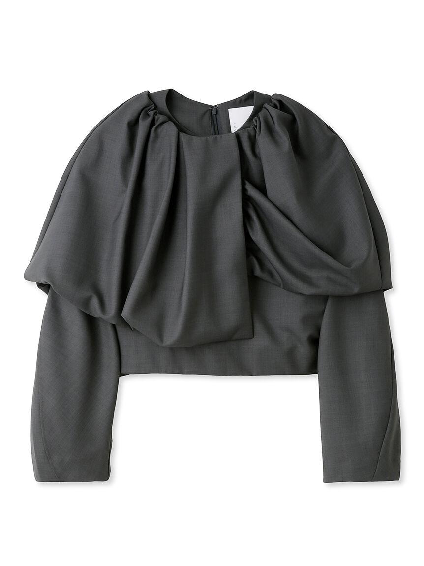 emmi atelier「【emmi atelier】金子綾 コラボケープ付きブラウス」|シャツ・ブラウス|