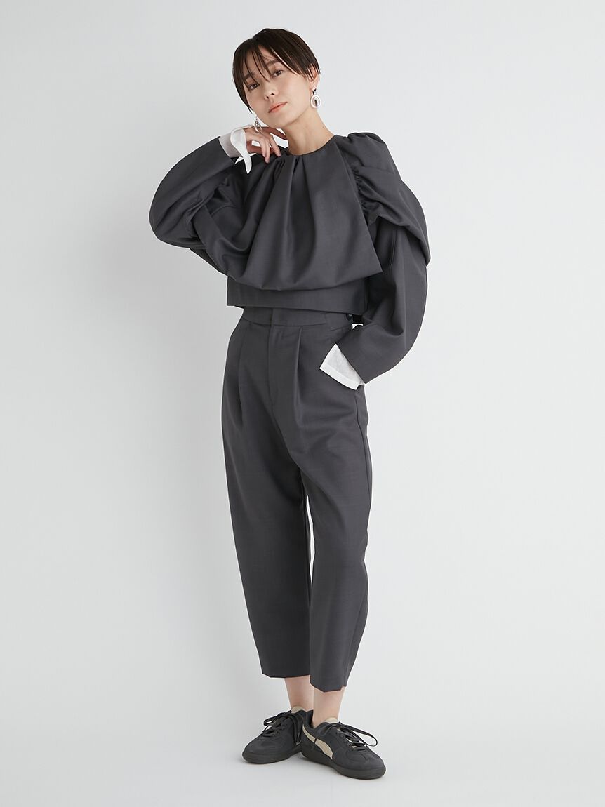 emmi atelier「【emmi atelier】金子綾 コラボケープ付きブラウス」|シャツ・ブラウス|