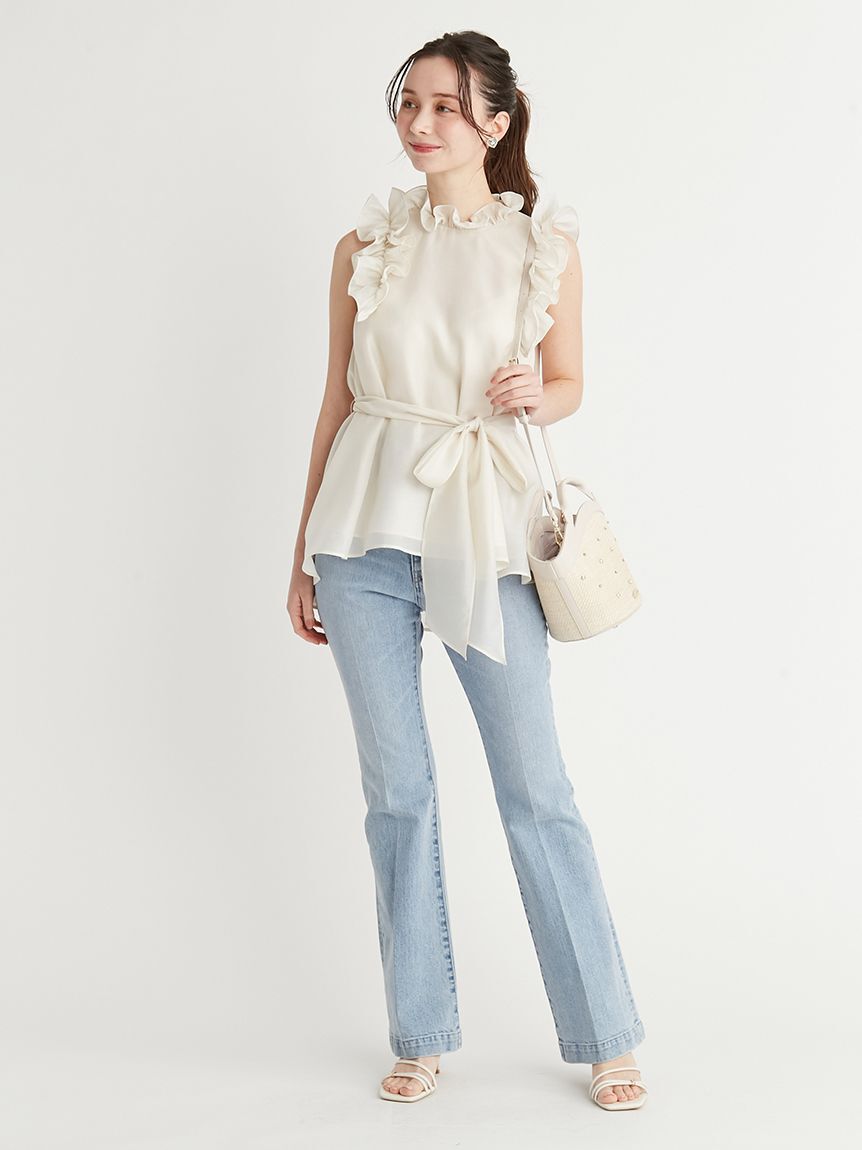 CELFORD「Aラインフレアラッフルブラウス」|シャツ・ブラウス|